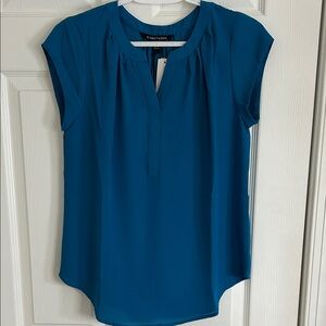 41 Hawthorn Blue Cap Sleeve Blouse